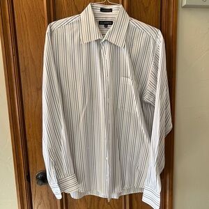 ClassiCon Men's Striped White Shirt